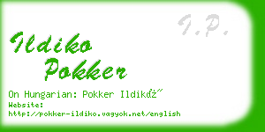 ildiko pokker business card